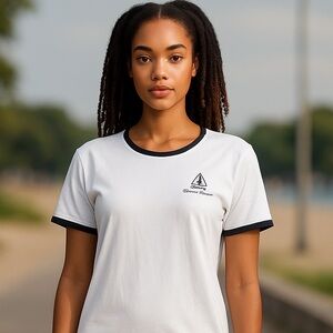 POL embroidered tee size small NEW